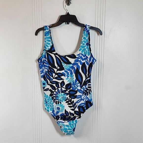 Catalina One Piece Blue, Black, & White Swimsuit - Picture 2 of 9